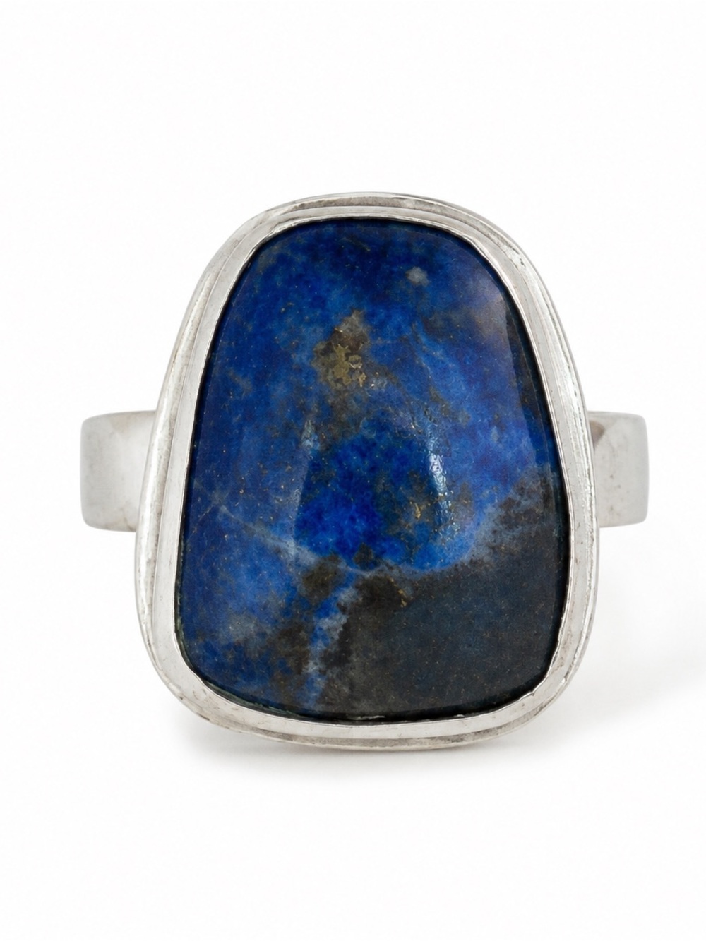 Silver Lapis Lazuli Blue Statement Ring
